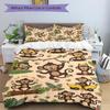 Monkey Adventure Print 3Pcs Bedding Setduvet Cover With 2 Bedropillowcase Home Birthday Gift