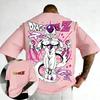 Dragon Ball Anime Cotton T-shirt Summer New Frieza Color Printed Men's and Women's Harajuku Casual Parent Child Top