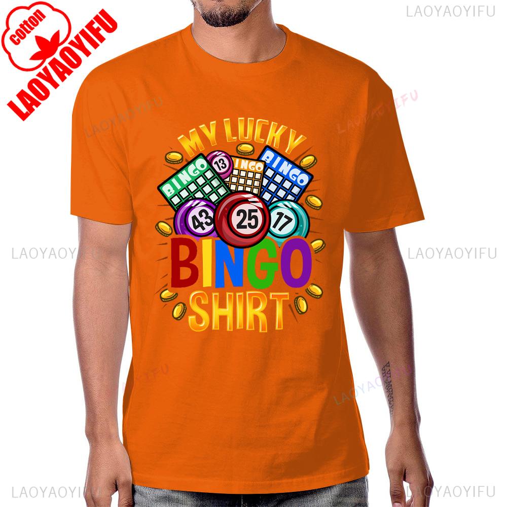 

Funny Gambler Roulette Slot Poker My Lucky Bingo T-Shirt Casual Fashion Loose Streetwear Man Tshirt Cotton Short Sleeve T Shirt 3XL