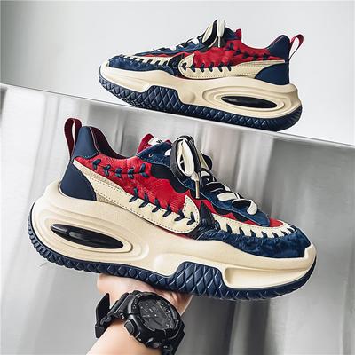 High Quality Man's Sneaker Leather Seam Outdoor Running Shoes Men Thick Soled Anti Slip Comfort Tenis Zapatillas De Deporte