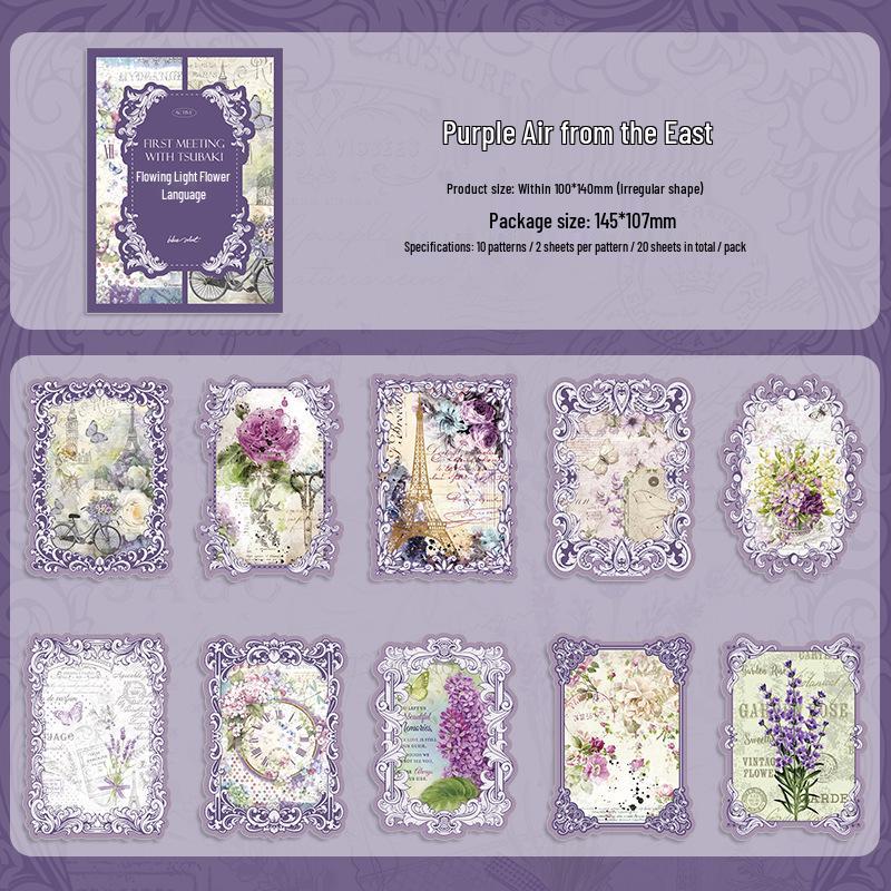 Retro Floral Paper & Collage Stickers: Artistic Diary Decor