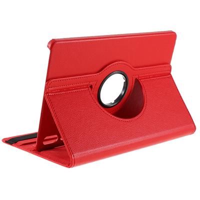 For Samsung Galaxy Tab S10 FE+ Case Rotating Stand PU Leather + PC Tablet Cover with Elastic Band