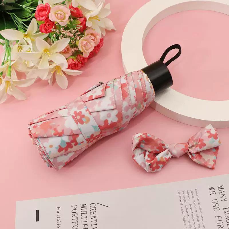 Automatic Sunshade Umbrella with Fresh Floral Design, Suitable for Both Sunny and Rainy Weather, Compact and Portable, Sun Protection Umbrella
