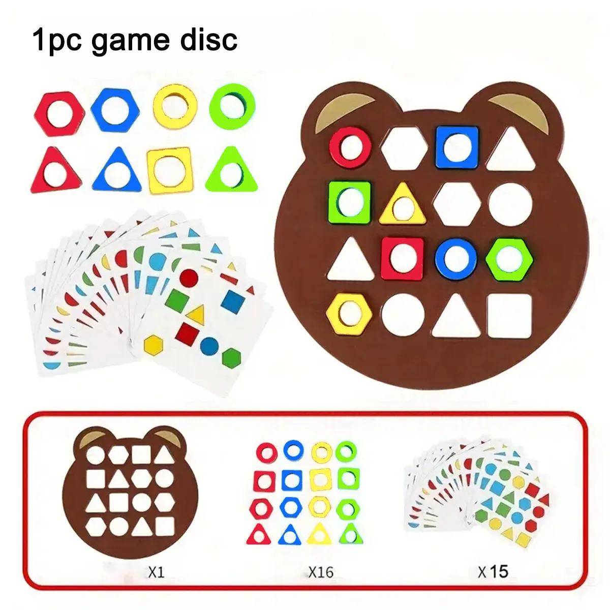 DIY геометрическая форма, соответствующая цвету 3D головоломка, детская обучающая Монтессори, обучающая интерактивная боевая игра, игрушки для детей, подарок
