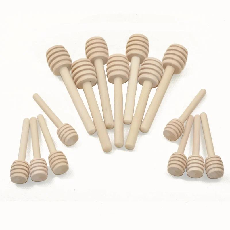 Honey Mixing Stick Wooden Mixing Handle Honey Spoon Coffee Jam Milk Mixer Sticks Dessert Tools Kitchen Supplies 30/50/100Pcs