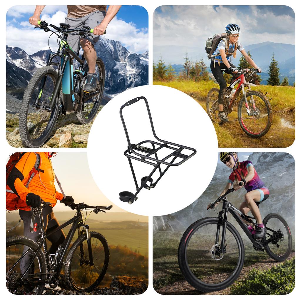Przedni Bagażnik Rowerowy Bagażnik na Kierownicę Rowerową ze Stopu Aluminium Bagażnik Rowerowy Stojak Przewoźnik Bagażu Piknikowego na Rower Szosowy