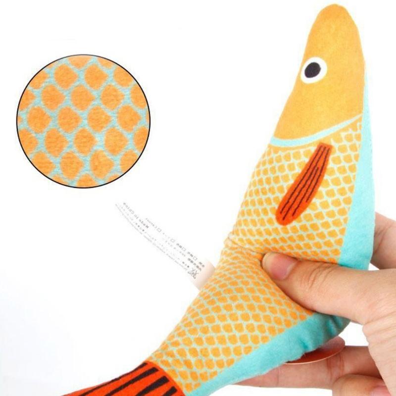 3 Pcs Catnips Toy Fish Toy Soft Chewing Stuffed Animal for Kitten Grinding Toy Fish Shape Catnips Toy Keep Kitten Busy