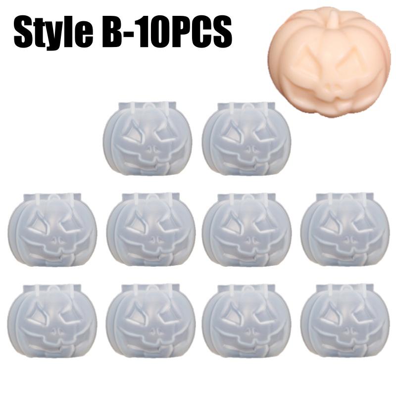 Halloween Silicone DIY Pumpkin Candle Mold 3D Pumpkin Candle Holder Mold Pumpkin Shaped Candle Mold for Party Decorations