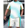 2026 Herren T-Shirt und Shorts 2-teiliges Set Übergröße Outdoor Urlaub