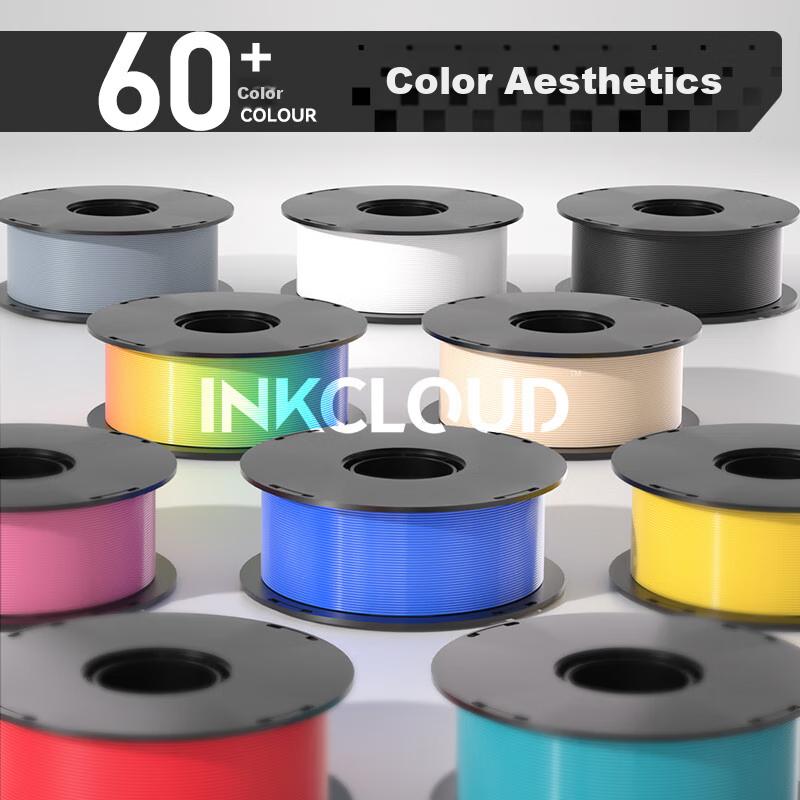 INKCLOUD 3D Printing Consumables PETG Suitable for Tuozhu/Chuangxiang Sanwei/Aileku/Zongwei Lifang/Jiguang Erwo 3D Printer Filament White 1kg