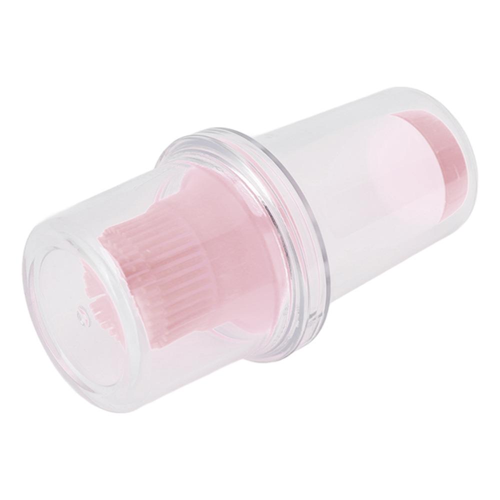 Pink Silicone Oil Brush Silicone+Plastic Lid Clear Transparent Squeeze  Salad Dressing