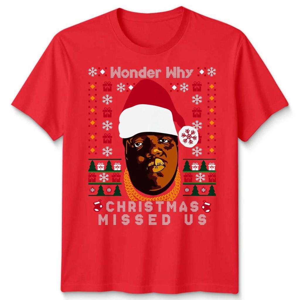 Biggie Smalls Weihnachts-T-Shirt Lustig Hässlich Unisex Lustiges Feiertags-T-Shirt #MC27