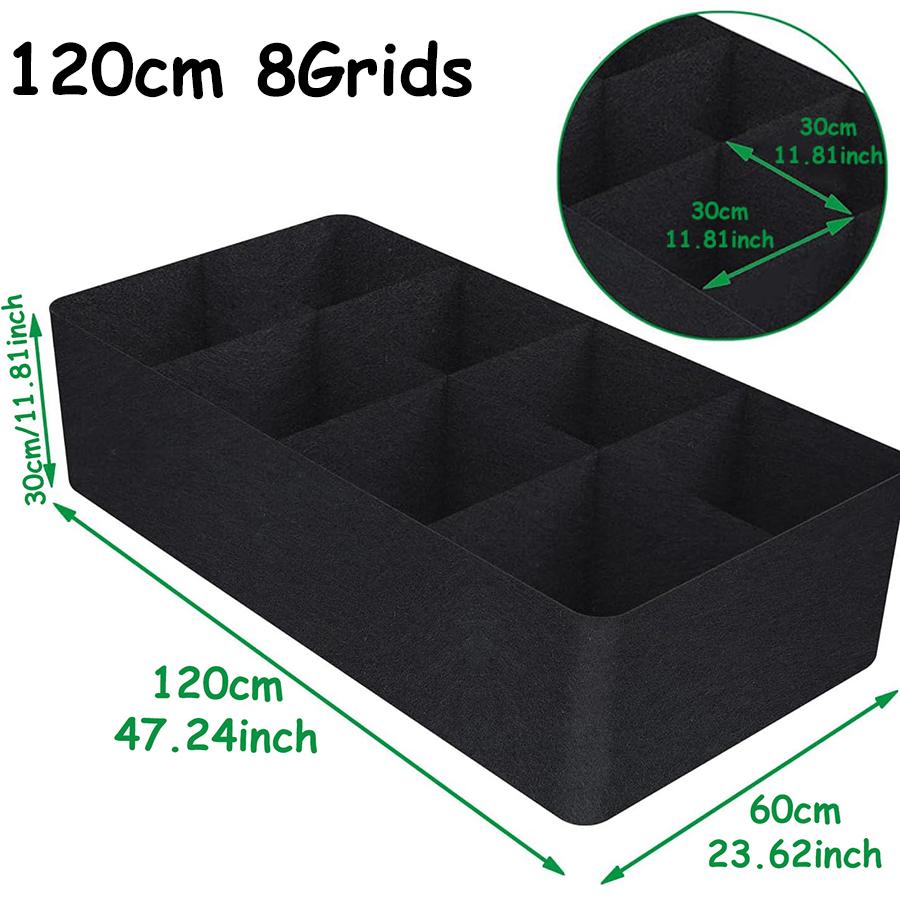 

8 Grids 120cm Fabric Plant Grow Bag Garden Durable Thicken Vegetable Flower Planting Box Outdoor Horticultural Cultivation Tools
