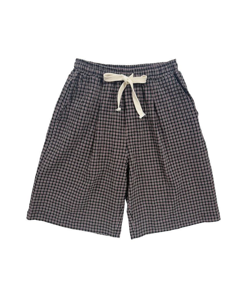 GOSTREET Bermuda Check Banding Pants Red