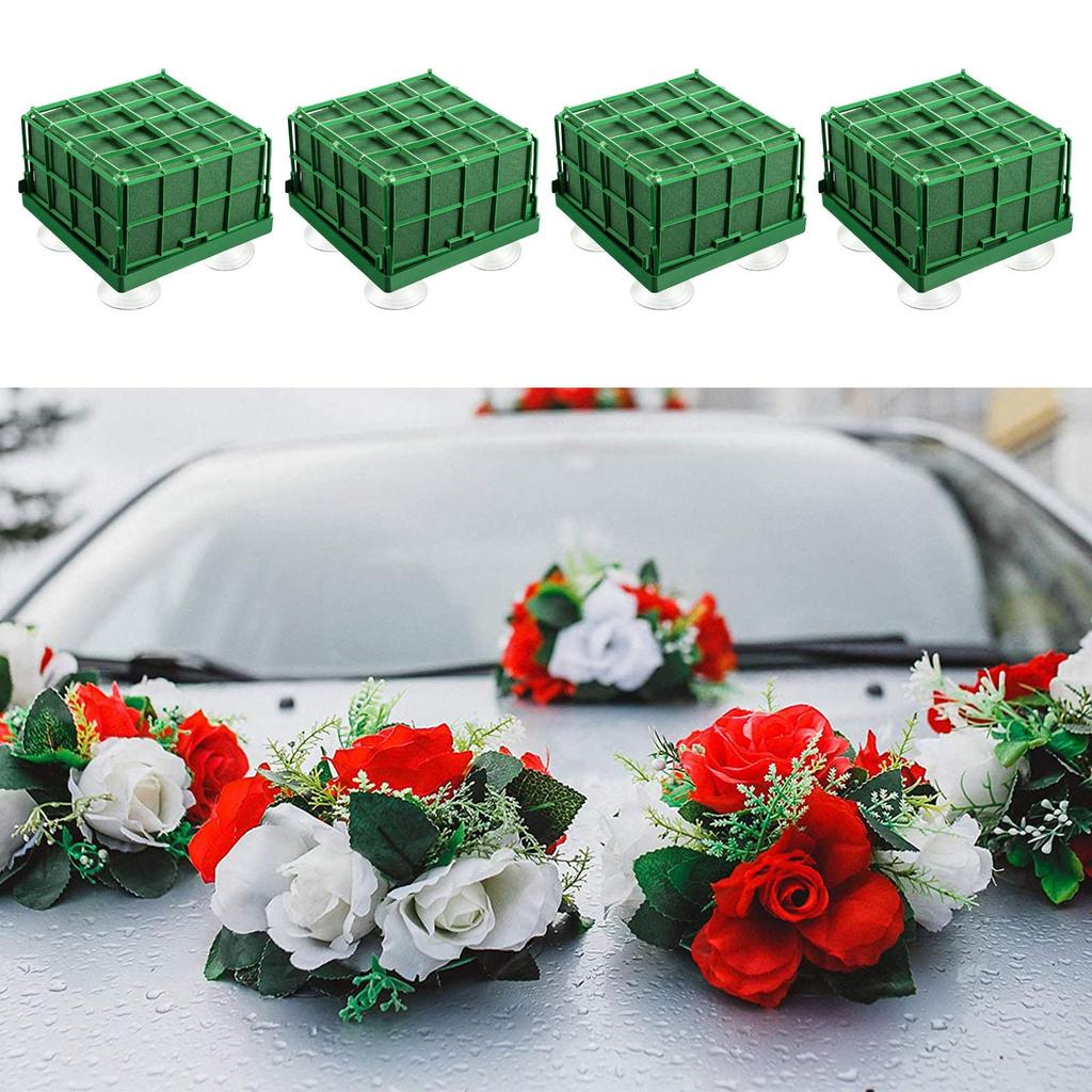 4x Floral Cage Plants Flower Holder Dispaly Blocks Party Supplies