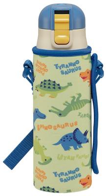 Skater Stainless Steel Water Direct Dinosaur Lightweight Comes with Exclusive For Cold Dinosaur Sports Water Children's Bottle, Drinking, 470ml,
