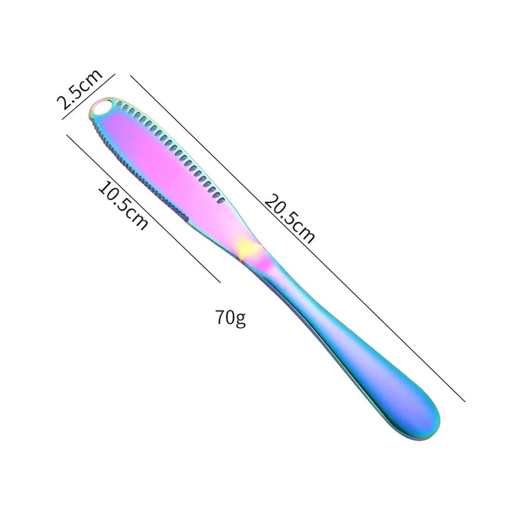 Multifunction  Butter Knife with Hole Cheese Dessert Jam Knife Cutlery Tool Kitchen Toast Bread Knife Tableware