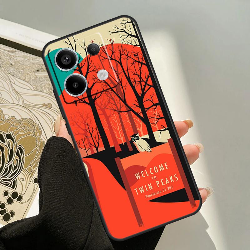 

Twin Peaks poster Case For Xiaomi Redmi Note 13 14 Pro 12 11 9 10 9S 10S 11S 12S Redmi 13C 10C 12C 14C Cover Redmi Note 14 Pro 5G