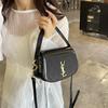 Retro Minimalistisk Texturerad Dam Lyxhandväska - Casual Axel- och Crossbodyväska
