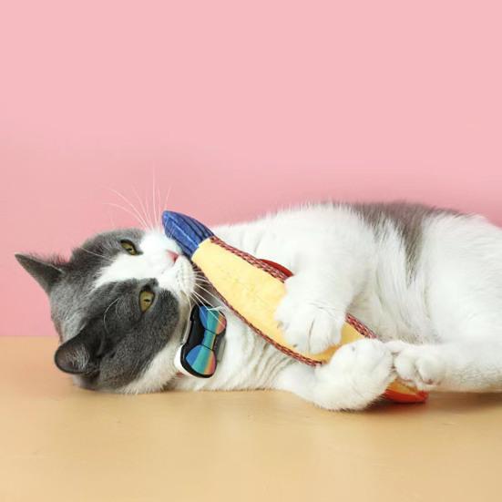 2 Pcs Catnip Fish Cat Toy for Indoor Cats Interactive Kitten Chew Kicker Toy with Crinkle Sound Simulation Fish Shape Stuffed Cat Toy for Bored Relief