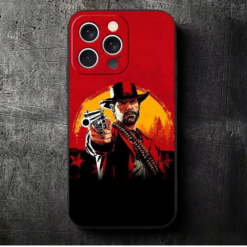 Red Dead R-Redemption Soft Phone Case for iPhone 16 16E 17 Air 15 Pro Max 14 Plus 13 Mini 11 12 7 Black Cover Back Shell