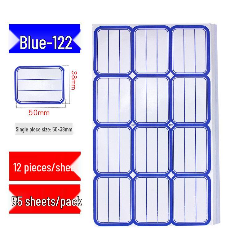 Ręcznie pisane naklejki samoprzylepne: Puste identyfikatory, klasyfikacja książek i naklejki z cenami