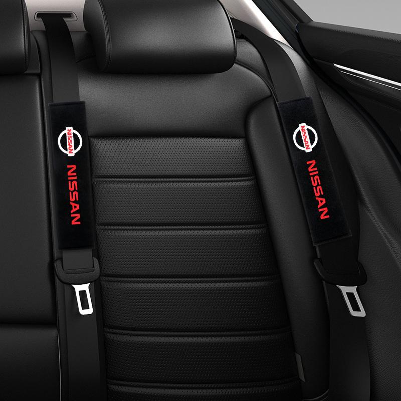 For Nissan X-trail Qashqai Note Juke Sentra Patrol Leaf Car Seat Belt Shoulder Protector Cover Safety Belt Padding Pad