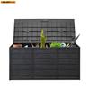 75gal 280L Outdoor Garden Plastic Storage Deck Box Chest Tools Cushions Toys Lockable Seat BLACK