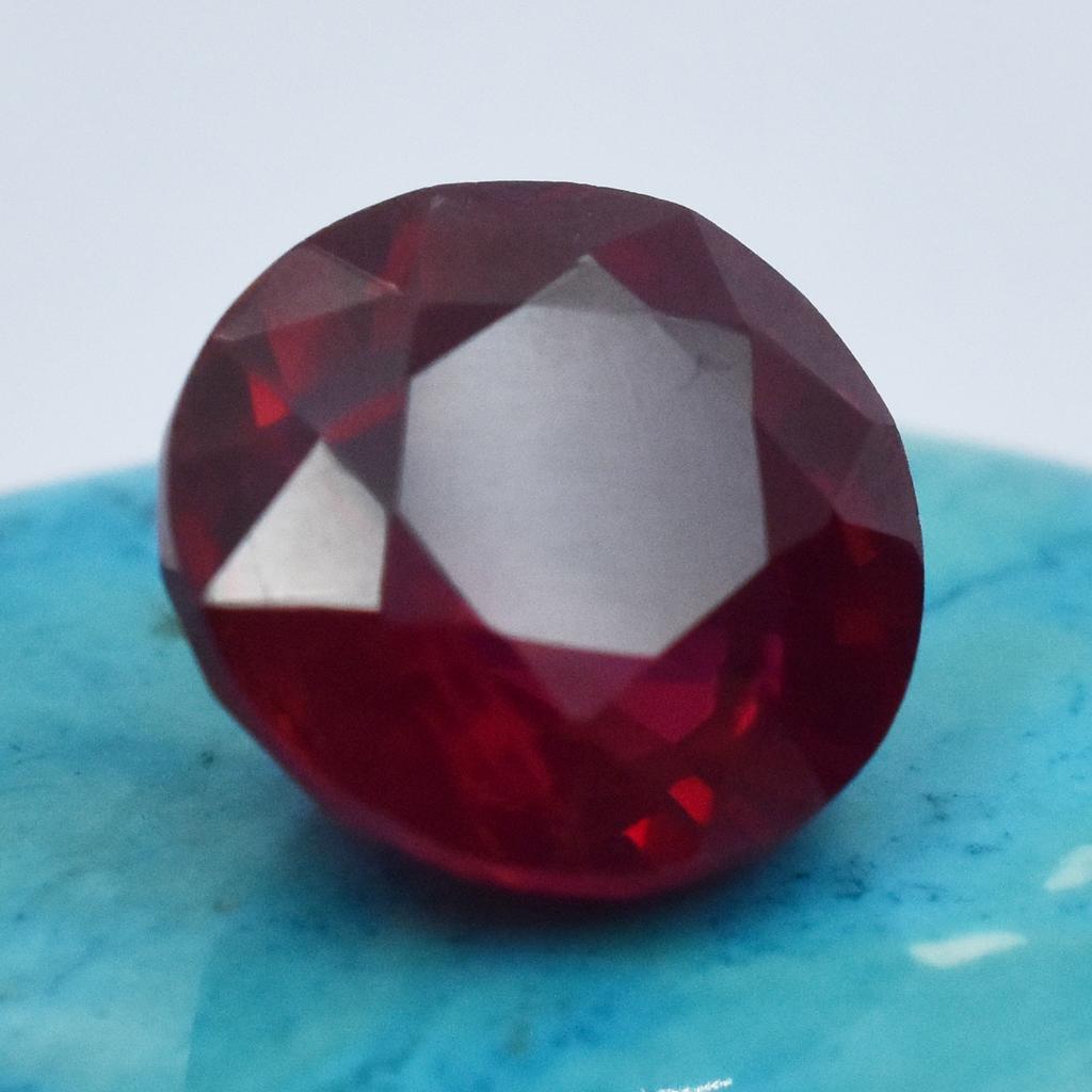 10.95 Carat Natural Red Ruby CERTIFIED Round Cut Flawless Loose Gemstone
