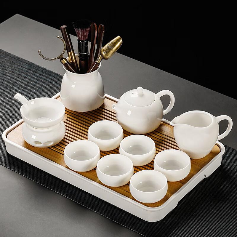 Lainuo Mutton Fat Jade Porcelain Tea Set