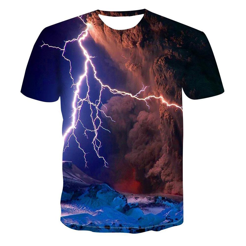 New Summer Sunset Scenery Graphic 3D Print T-Shirt Men Women Natural Short Sleeve Oversized Harajuku Tees Tops Kid Man Clothing