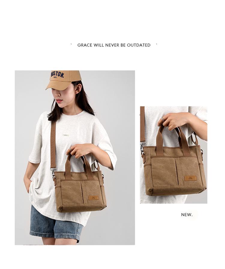 2025 Damen Trendige Schultertasche im koreanischen Stil: Vielseitige, modische Canvas-Handtasche und Umhängetasche mit großem Fassungsvermögen.