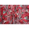 Indian Red Long Leaf Print Cotton Hippie Maxi Women Boho Nightwear Caftan Dress CKFTN-SCRN-FULL-BUYIT-011