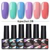 6-Color Nail Polish Glue Set, Popular Color Nail Glue, Phototherapy Nail Polish Glue Can Be Matched Arbitrarily.