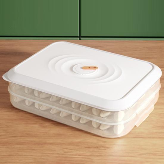 

Органайзер для пельменей, штабелируемый холодоудерживающий органайзер из полипропилена, удобный органайзер для холодильника, кухонные принадлежности 2 layer белый