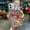 Luxury Rhinestone Mobile Phone Case Is Suitable For Apple 16Promax Rose Iphone17 Butterfly 14 Full Diamond Xr Women'S Model.