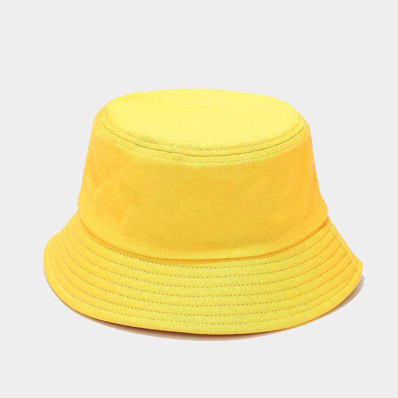 Bucket Hat Women's Simple Solid Color Cotton Foldable Basin Hat Men's Outdoor Sunscreen Sun Hat Casual Sun Hat