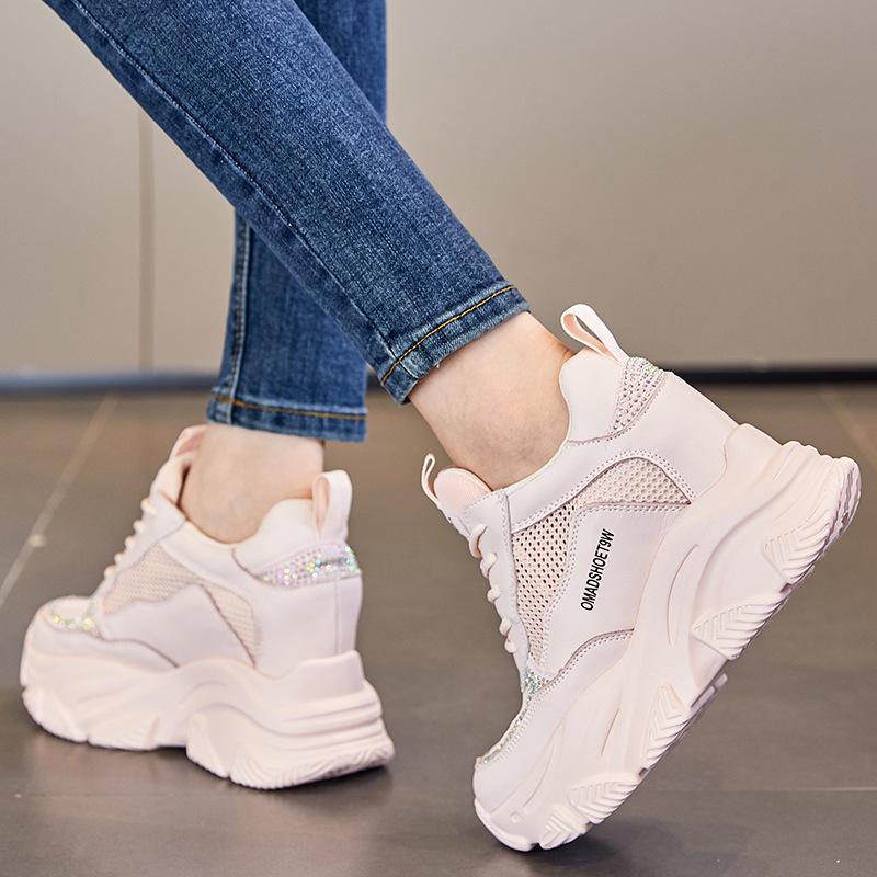 Dad Shoes Ins Inner Height Increase 1 Spring and Summer Thick-soled Casual Sports Small Trendy Shoes