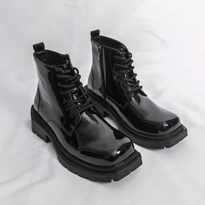 Herren-Leder-Fahrschuhe im britischen Stil - Frühjahr 2026 Kollektion, zum Hineinschlüpfen, dicke Sohle, jugendlich vielseitig, lässige Martin-Stiefel