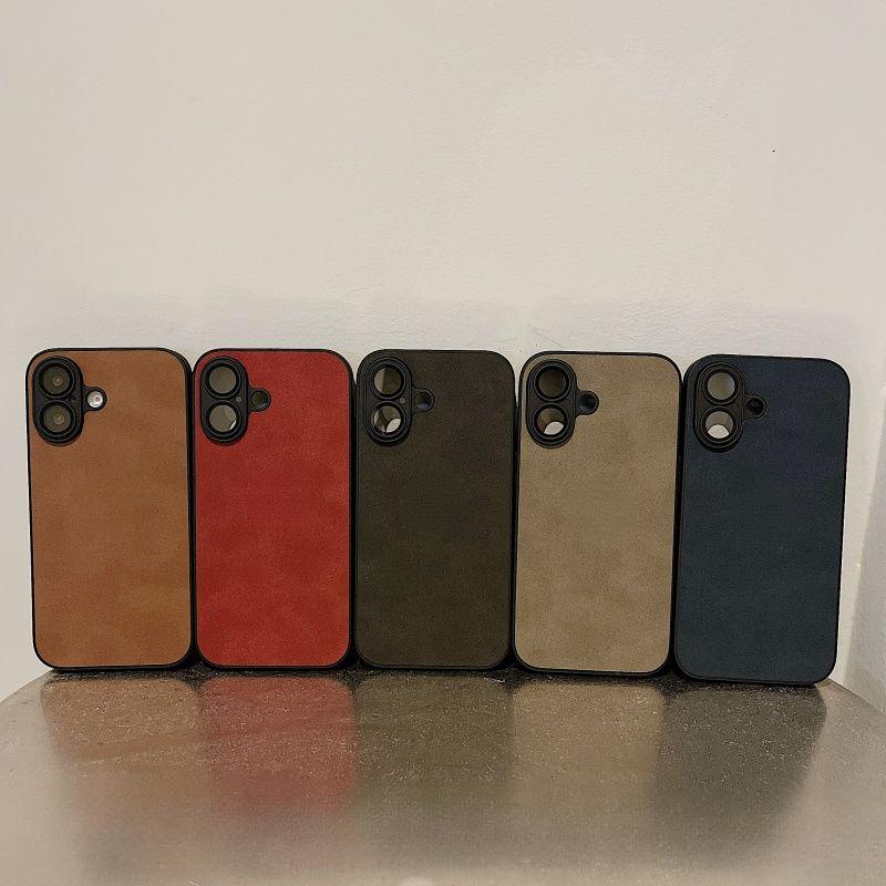 Fur Pattern Phone Case for Apple iPhone16promax- Leather Soft Silicone Border Shockproof with Lens Film Cover On iPhone 16/15/14/13/12/11/Pro/Promax