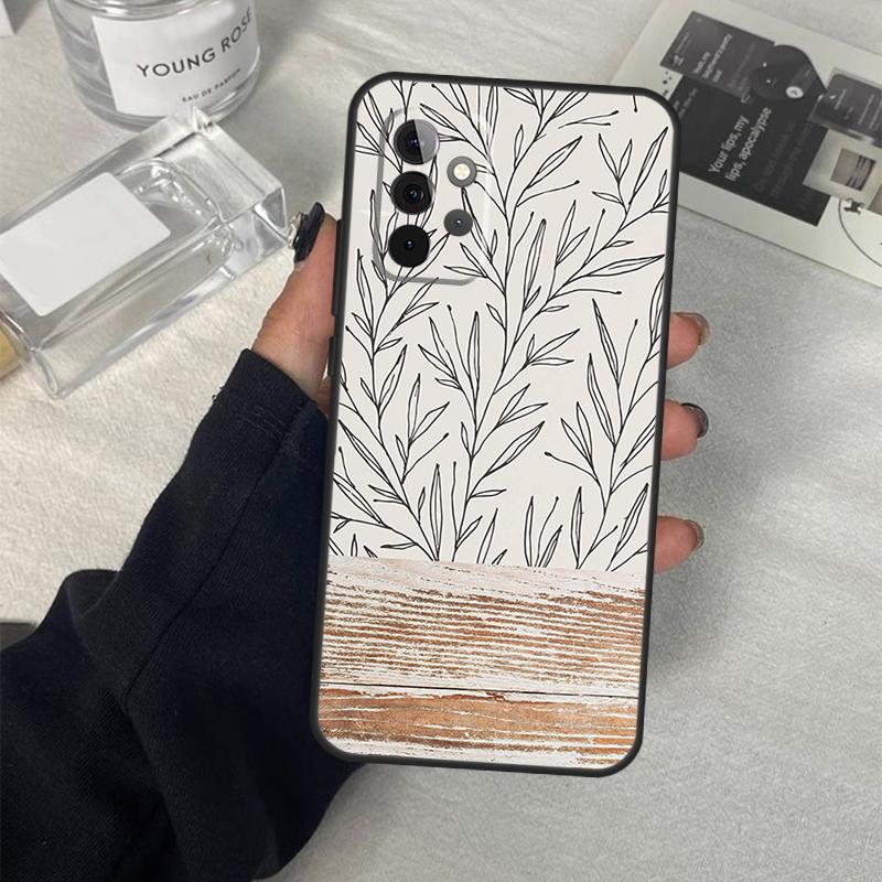 Boho Botanical Leaf Cow Cactus Case For Samsung Galaxy A56 A36 A16 A33 A13 A23 A52 A32 A12 A54 A34 A14 A53 A15 A35 A55 A17