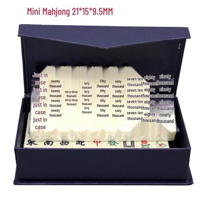 Set Mini Mahjong Portabil 21MM pentru Călătorii și Distracție în Familie