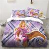 Set di biancheria da letto Kawaii Anime Winx Letto a tre pezzi Singolo Doppio King Size Set di letto per adulti e bambini Set copripiumino per bambini Regalo per bambini