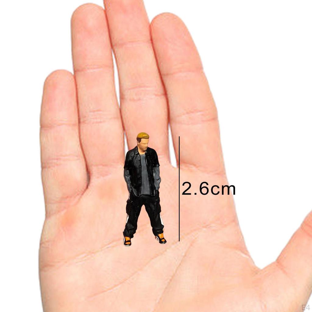 1/64 People Figure Mini Figurine Train Park Street Figures Gentleman Hand