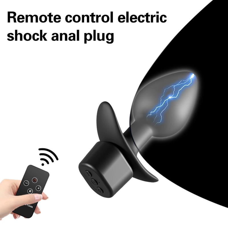 Electric Shock Anal Plug G-Spot Vaginal Massager Wireless Remote Control Sex Shop 12 Modes Masturbator Sex Toys for Men Women