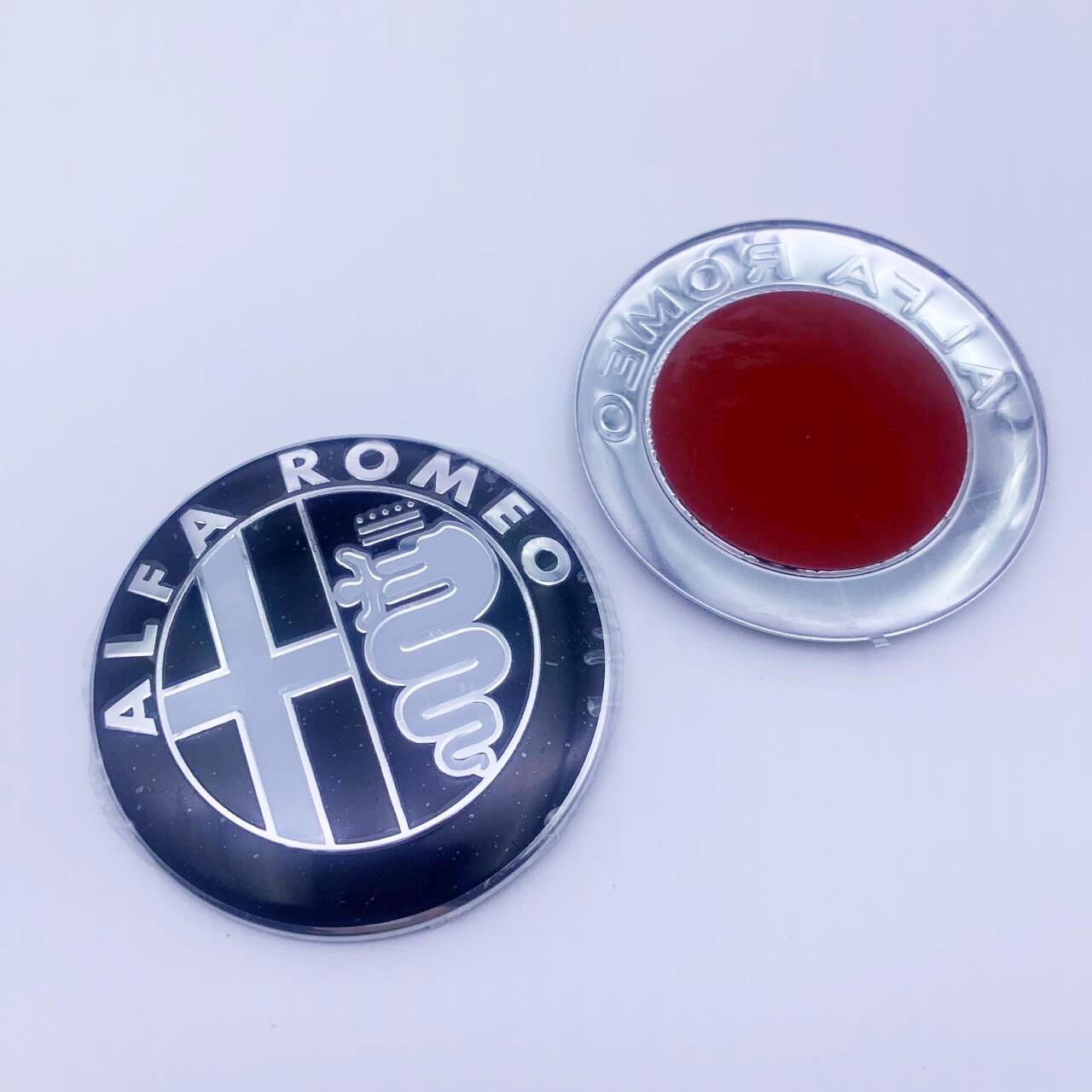 

For Alfa Romeo 2026 Hot Sticker 2X 7color 74mm Car Front Hood Emblem Logo Rear Trunk Badge for Alfa Romeo 159 147 Giulietta Stel 2pcs 74mm
