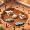Miniature Resin Fossils Dinosaur Statue Model Mini Dinosaur Fossils Moss Landscape Ornament Educational Toy Figures
