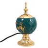 Electric Incense Burner Aroma Incense Stove Portable Desktop Burner Ornament Vintage Metal Censer Holder for Living Room Bedroom