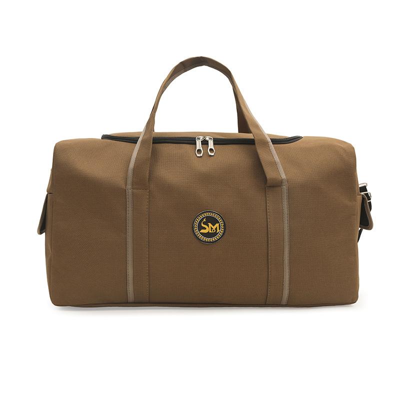 

Большая вместимость, простой повседневный и досуговый, дорожная сумка с защитой от брызг воды, легкая багажная сумка, можно использовать для ручки-тележки коричневый