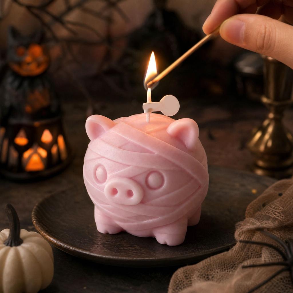 Halloween Novelty and Bear Scented Candles, Decorative Ornaments Gift Set